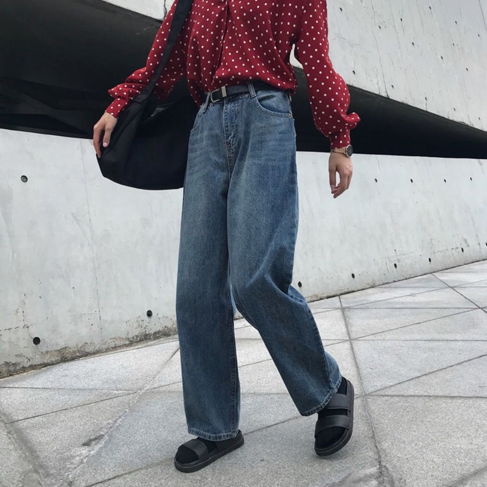 Straight-Fit Vintage Jeans